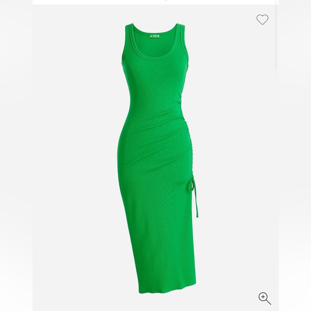 J Crew Ruched Midi Dress in Vintage Rib